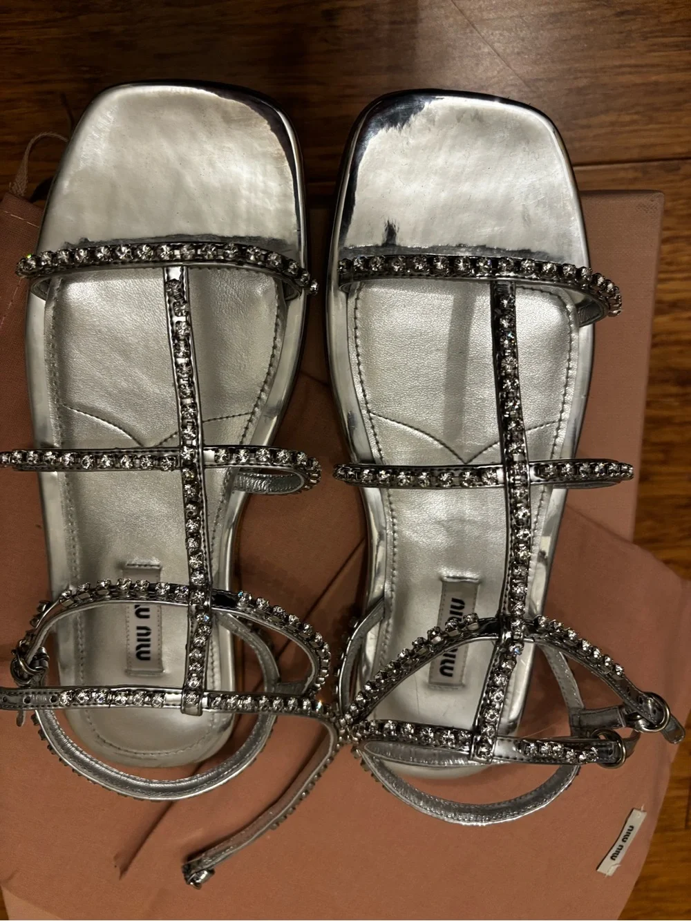 BNIB Miu Miu crystal sandals - Picture 4 of 7